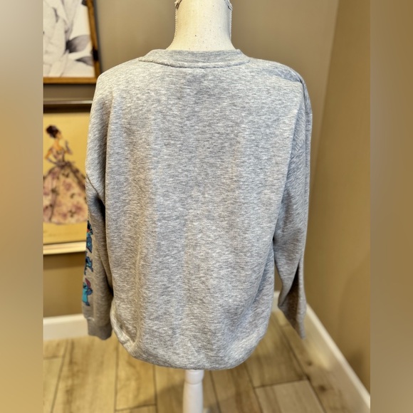 DISNEY Gray and Blue Stitch Crewneck Sweatshirt - Picture 6 of 8